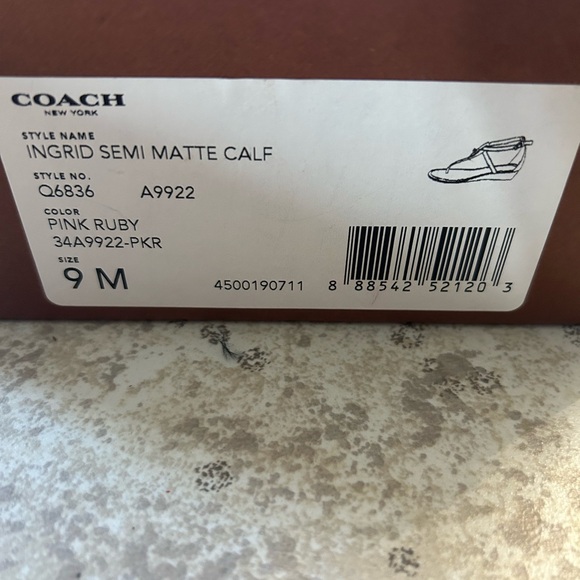 Coach Pink Ruby Ingrid Sandals - Picture 2 of 4